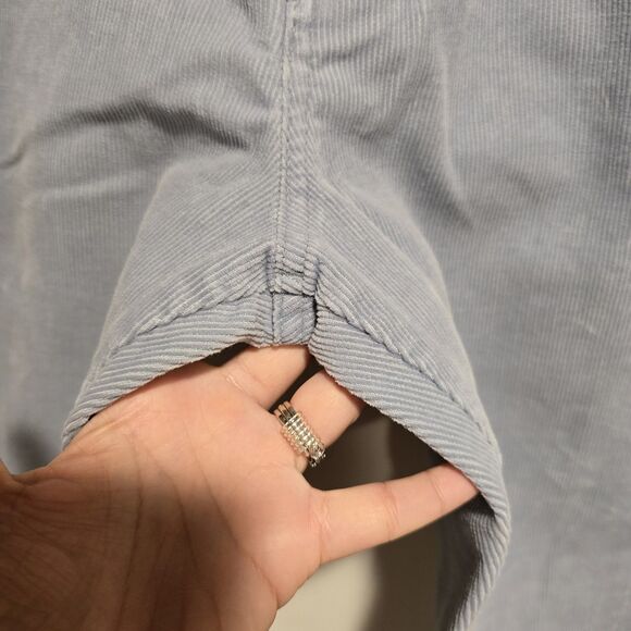 True Vintage Abercrombie & Fitch Corduroy Flare Pants Light Blue Low Rise 8 USA - Picture 11 of 14